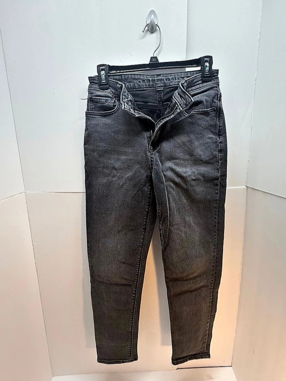 American Eagle Womens Gray/black mom Jeans Size 2 High Rise Stretch 5-Pocket